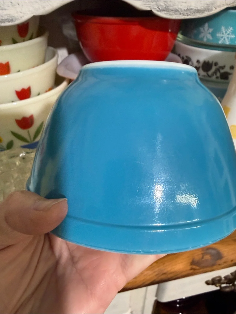 Pyrex Blue primary Rare TM 401 Mixing Bowl